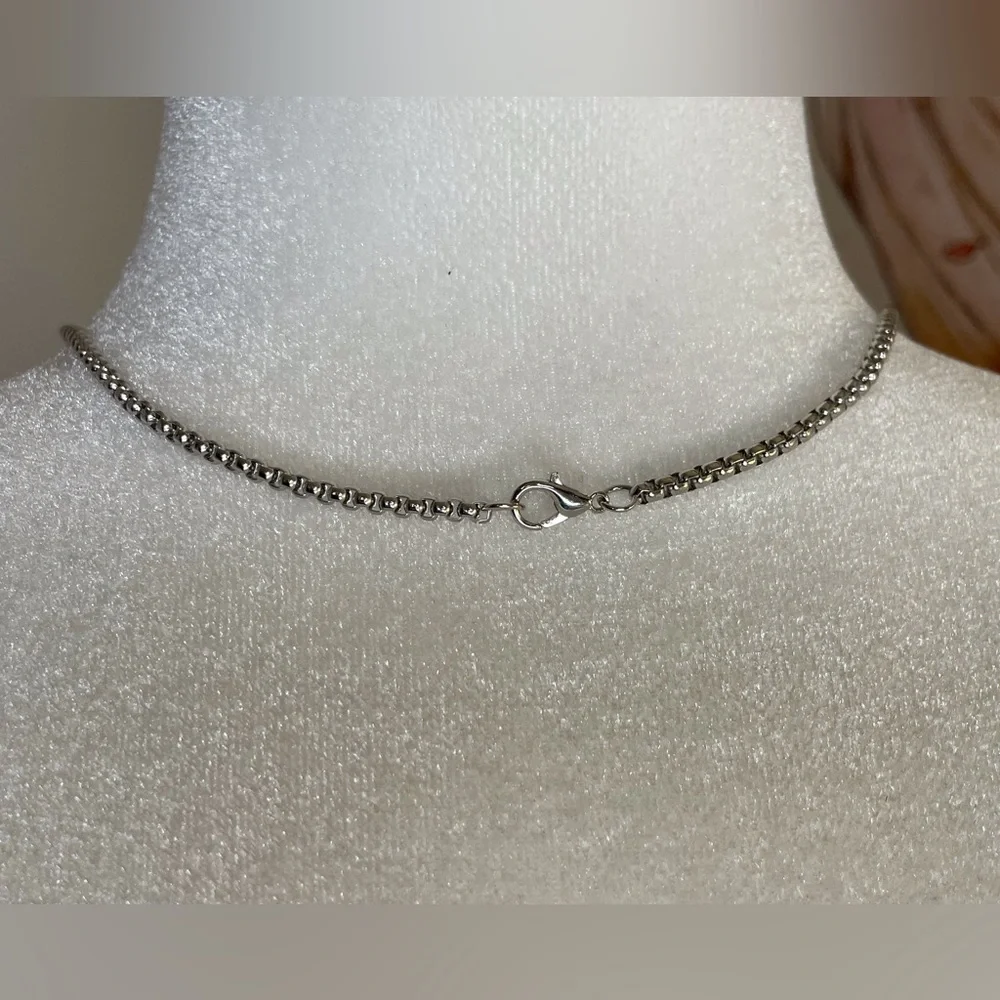 Stainless Steel Necklace with Vintage Cross Pendant